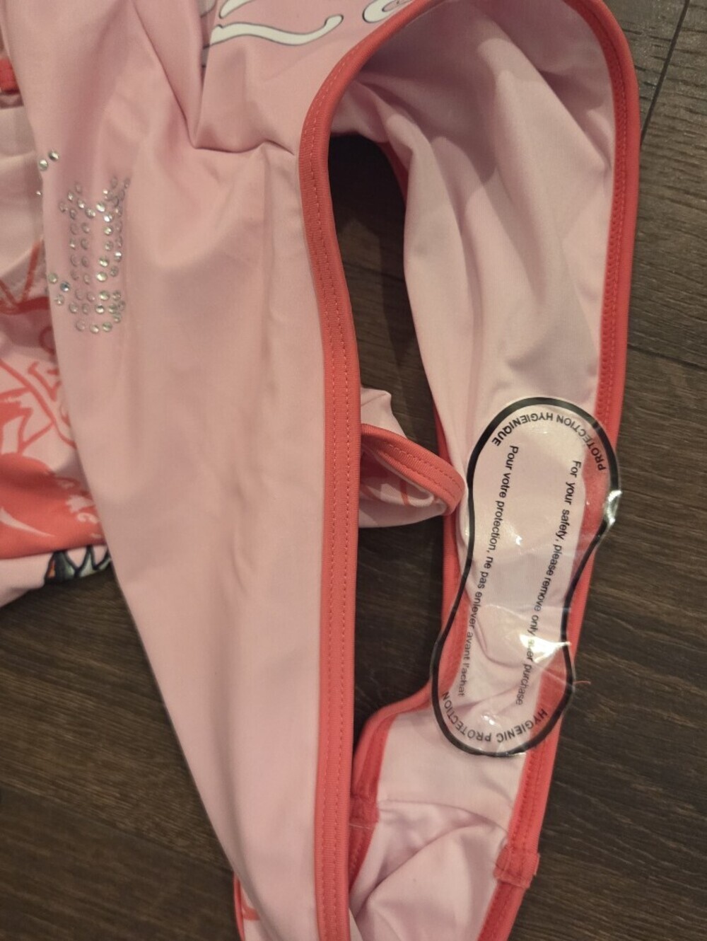 NWT Ed Hardy "Cherry Blossom" One-Piece Swimsuit Tiger Light Pink - Picture 10 of 10